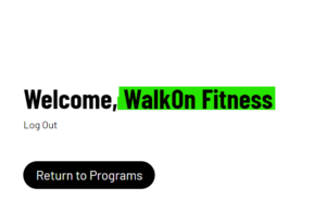 Walk On Fitness Membership screen | Walk On Fitness